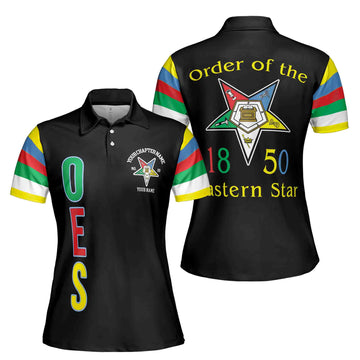 Personalized Order of the Eastern Star OES 1850 Women's Polo Shirt S-5XL