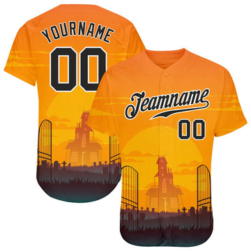 Custom 3D Halloween Horror Night Baseball Jersey Gift Baseball Jersey S-5XL