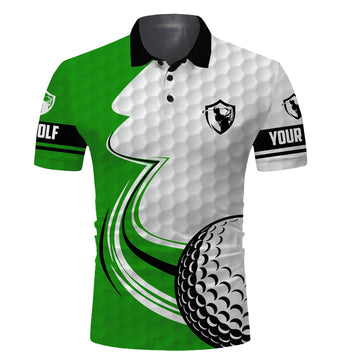 Custom Golf Polo Shirt Personalized Name Golf Ball Men's Polo Shirt S-5XL