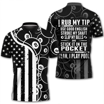 For Pool Players All Over Print Billiard Pool Lover Men's Polo Shirt S-5XL