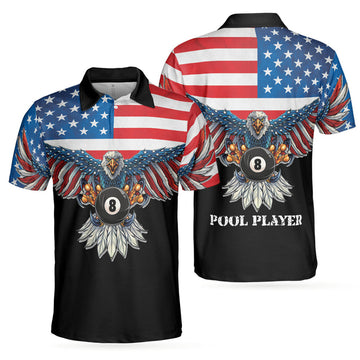 Print Billiards American Eagle Shirt Gifts For Men's Polo Shirt S-5XL