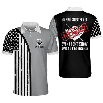 Personalized My Pool Strategy is Top Secret Gift for Men's Polo Shirt S-5XL
