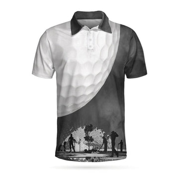 Golf Ball And Smoke Background Smoke Golf Player Shirt Men's Polo Shirt S-5XL