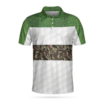 Golf Polo Shirt Green Camouflage Cool Gift Men's Polo Shirt S-5XL