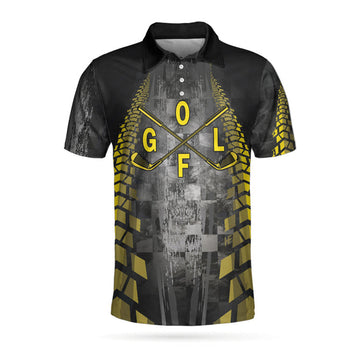 Golf Yellow Checker Pattern Short Sleeve Coolspod Men's Polo Shirt S-5XL