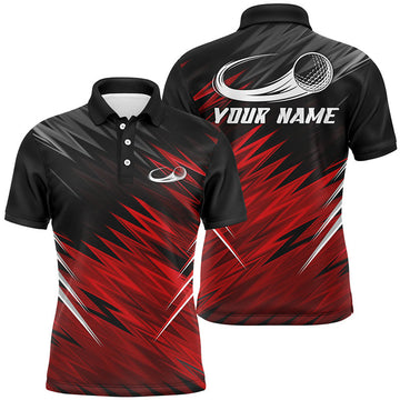 Custom Black and Green Golf Attire Gift for Men Men's Polo Shirt S-5XL