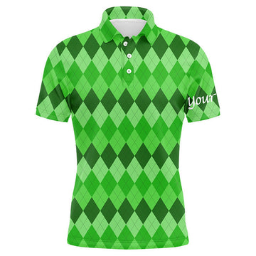 Green Argyle Custom Team Golf Polo Shirt Mens Polo Shirt S-5XL