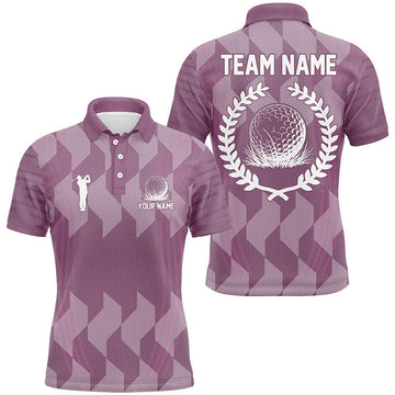 Custom Purple Camo Golf Shirt Golf Gifts for Team Men's Polo Shirt S-5XL
