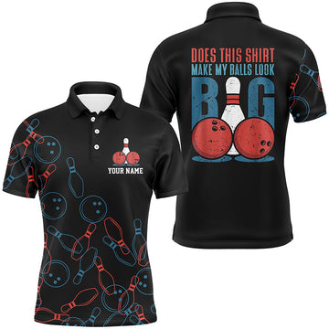 Funny Retro Men Bowling Shirt Personalized Bowlers Shirt S-5XL Men's Polo Shirt