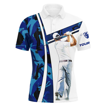 Personalized Golf Polo Shirt Custom Name Best Gift for Golfers Men's Polo Shirt
