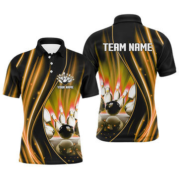 Orange and black light Men Polo Shirt Size S-5XL