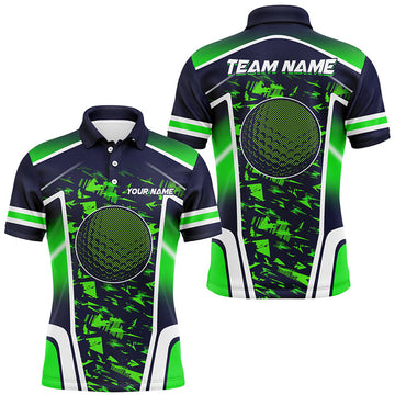 Gradient Green Camo Golf Ball Custom Golf Shirt Gift Men's Polo Shirt S-5XL