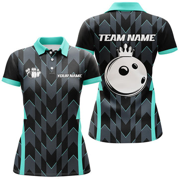 Custom Name Camo Bowling Team Shirt Gift For Bowler Women's Polo Shirts S-5XL