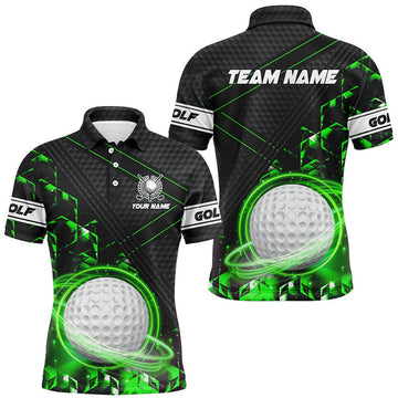 Custom Black and Green Golf Polo Shirt for Men Men's Polo Shirt S-5XL