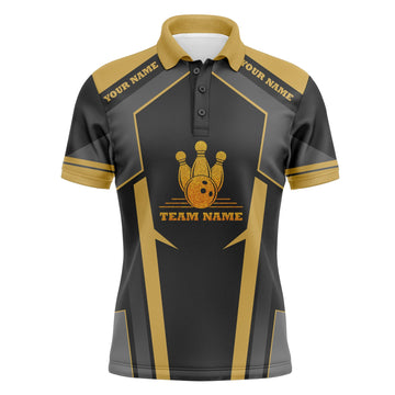 Custom Bowling Team Jerseys Bowling Gifts for Men Men's Polo Shirt S-5XL
