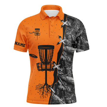 Custom Black Camo Disc Golf Team Shirt Unique Style Men's Polo Shirt S-5XL