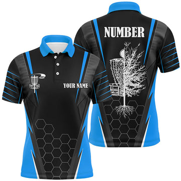 Custom Disc Golf Shirt Frisbee Golf Gift Disc Basket Golf Men's Polo Shirt S-5XL