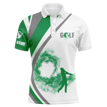 Custom Name Green Golf Personalized Gift Men's Polo Shirt For Golf Lover Team