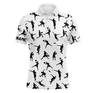 White Disc Golf Jersey Custom Frisbee Team Shirt S-5XL Men's Polo Shirt