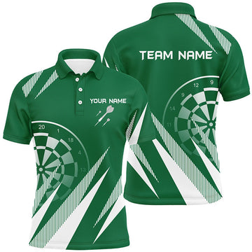 Custom St Patrick Day Green Darts Shirt for Men Men's Polo Shirt S-5XL