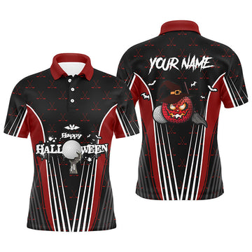 Custom Happy Halloween Golf Shirt Funny Crazy Gift Men's Polo Shirt S-5XL