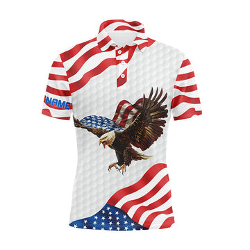 American Flag US Eagle Patriotic Golf Polo Shirt Size S-5XL Men's Polo Shirt