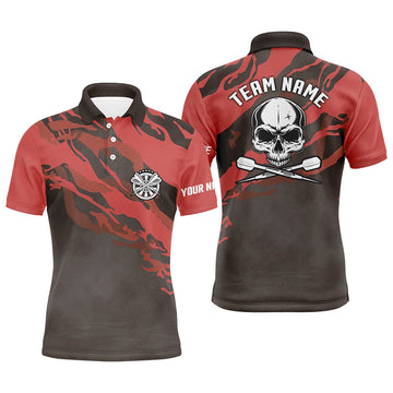 Personalized Red Skull Darts Shirt for Men Men's Polo Shirt S-5XL