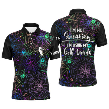 Custom Multicolor Halloween Funny Golf Shirt With Sayings Men's Polo Shirt S-5XL