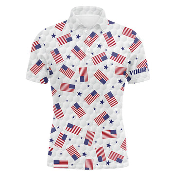 American Flag Golf Pattern Custom Polo Shirt S-5XL Men's Polo Shirt
