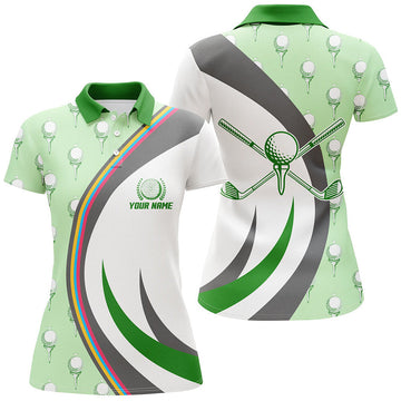 Custom Golf Elements Ball and Tee Design Cool Gift Women's Polo Shirts S-5XL