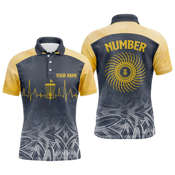 Custom Heartbeat Golf Gift Men's Polo Shirt S-5XL