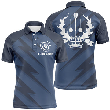 Customized Navy Lightning Basic Darts Cool Polo Shirt Mens Polo Shirt S-5XL