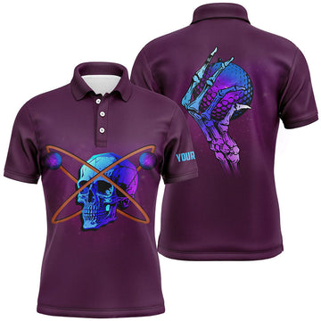 Artistic Skull Golf Custom Rainbow Halloween Gifts Mens Polo Shirt S-5XL