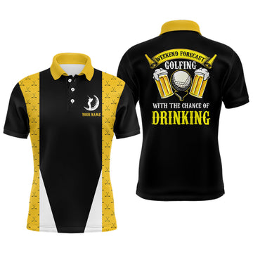 Golfing Drinking Seamless Beer Golf Clubs Mens Polo Shirt S-5XL