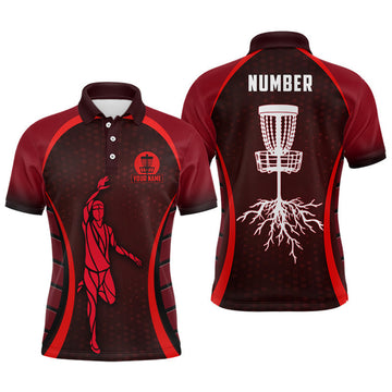 Custom Cool Golf Shirts Gift for Men Personalized Red Men's Polo Shirt S-5XL