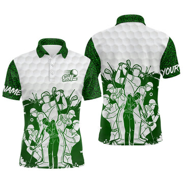 King Of The Green White Green Golf Shirt Cool Gift For Golfers Men's Polo Shirt