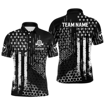 Personalized US Flag Hive Pattern Darts Patriotic Polo Shirt Mens Polo Shirt S-5XL