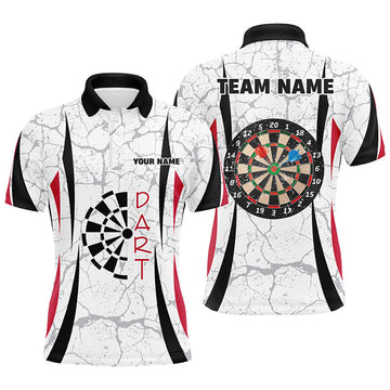 Personalized White Dart Team Shirt Custom Dart Jersey Men's Polo Shirt S-5XL