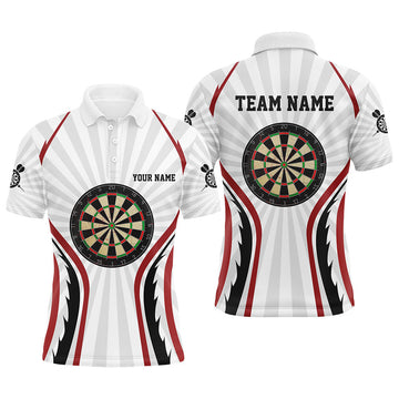 Personalized White Darts Shirt Custom Dart Team Jersey Men's Polo Shirt S-5XL