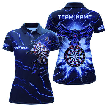 Personalized Thunder Blue Eagle Dart Polo Shirts for Women S-5XL
