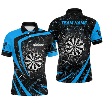 Personalized Dart Team Shirt Green Glass Break Men's Polo Shirt S-5XL