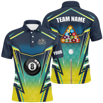 8 Ball Pool Billiard Custom Apparel Men's Polo Shirt S-5XL