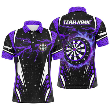 Personalized Thunder Lightning Dart Jersey Custom Team Men's Polo Shirt S-5XL