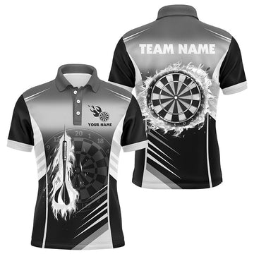 Personalized Fire Arrow Flame Darts Jersey White Men's Polo Shirt S-5XL