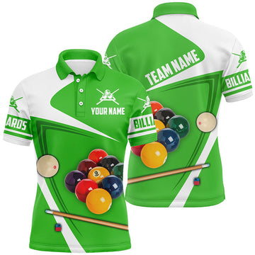 Personalized Billiard Ball Green 3D Polo Shirt S-5XL Men's Polo Shirt
