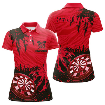 Custom Funny Claw Dartboard 3D Printed Women Darts Polo Shirts S-5XL
