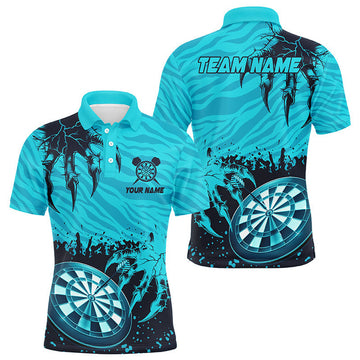 Funny Claw Dartboard Turquoise 3D Printed Men's Polo Shirt S-5XL