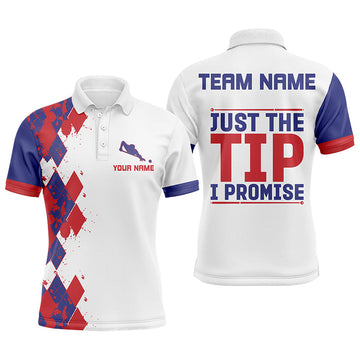 Funny Billiard Just The Tip Custom Name Men's Polo Shirt Size S-5XL