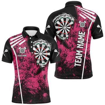 Personalized Grunge Darts Men's Polo Shirt Size S-5XL