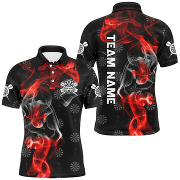 Smoke Canada Flag Custom Patriotic Dart Shirt for Men S-5XL Men's Polo Shirt